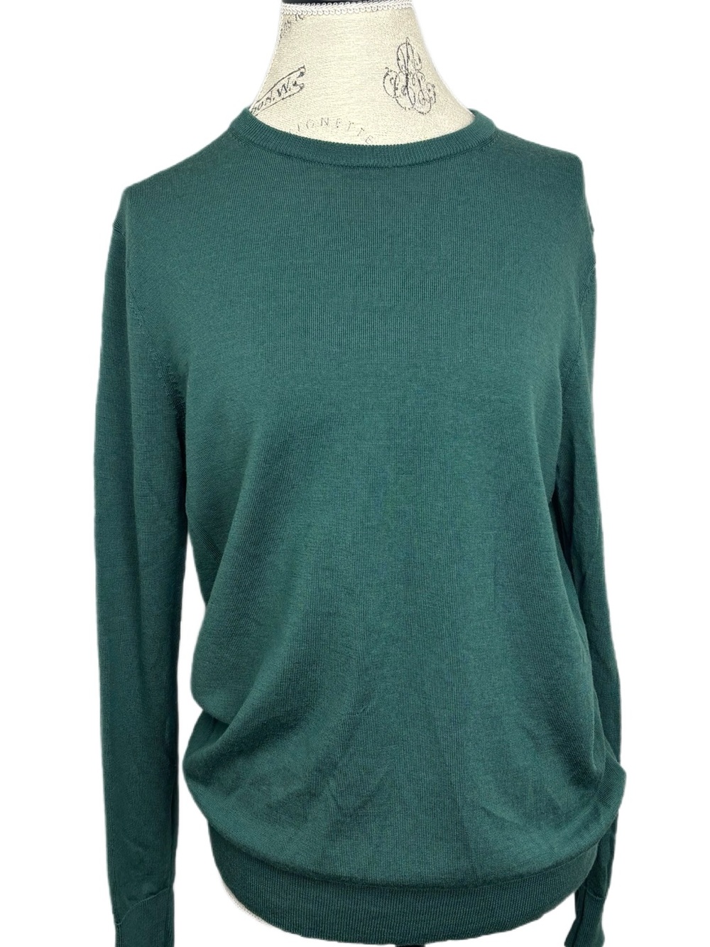 Uniqlo Green 100% Wool Lightweight Crewneck Sweater XL